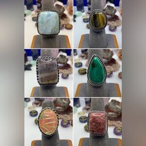 ALL “Comfort Curl” Adjustable Sterling Silver Overlay Rings CLEARANCE SALE!